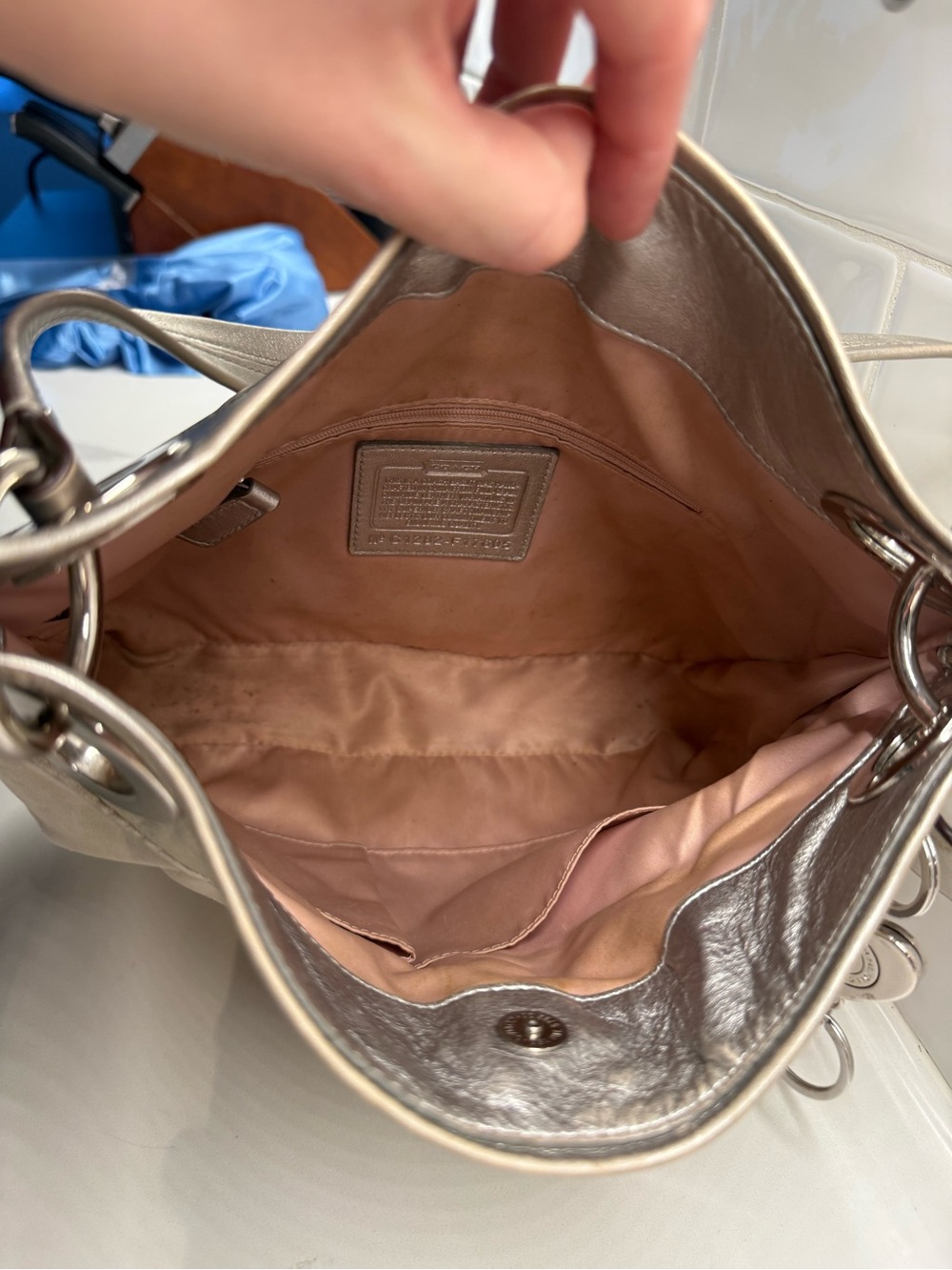 Coach Ashley Leather Hippie Convertible Pleated Crossbody - Picture 8 of 8